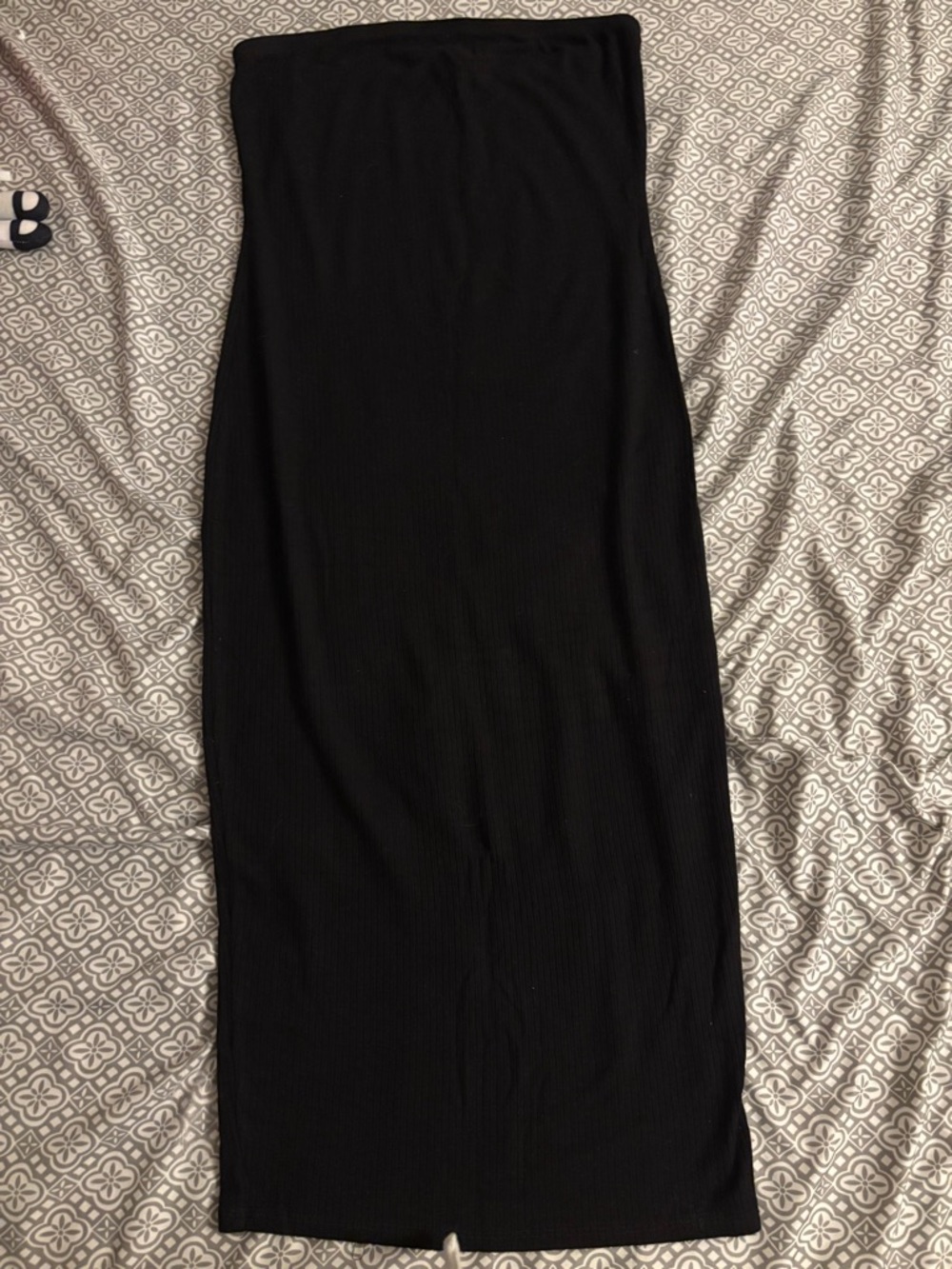 Fashion Nova Black Strapless Bodycon Midi Dress